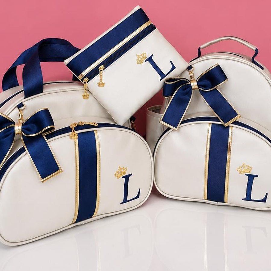 Kit Básico Personalizado personalizado com nome bordado - Lene Mimos