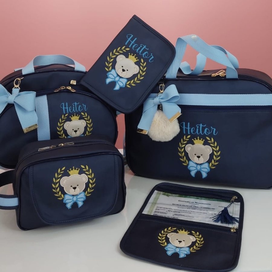 Kit Heitor personalizado com nome bordado - Lene Mimos